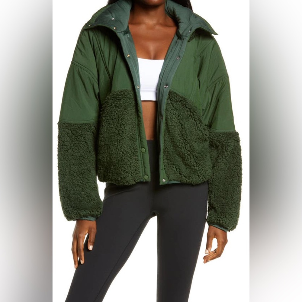 Free People • Adventure Awaits Fleece • Color: Lush Pine • Size: S